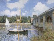 Claude Monet The road bridge at Argenteuil oil on canvas